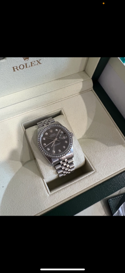 ROLEX MENS WATCH 36MM DATEJUST DIAMOND BEZEL