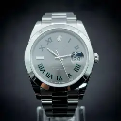 OCTOBER 2024 ROLEX DATEJUST 41MM WIMBLEDON ROMAN OYSTER STEEL 126300 BOX PAPERS