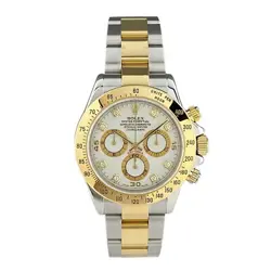 USED ROLEX Cosmograph Daytona 8P Diamond 116523G White Men's Watch #101025