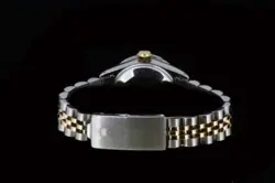 Rolex Lady Datej Oyster Stainless Gold Diamond Dial Bezel Watch