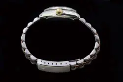 Rolex Lady Datej Oyster Stainless Gold Diamond Dial Bezel Watch