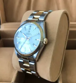 Rolex Oyster Perpetual 1038 34mm Year 1987 White Dial Automatic Steel & Gold