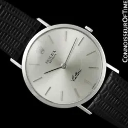 1965 ROLEX CELLINI VINTAGE MENS 18K WHITE GOLD WATCH - MINT WITH WARRANTY