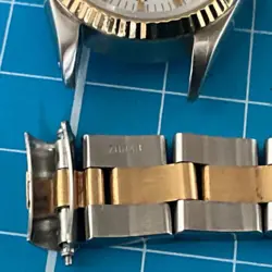 ROLEX OYSTER PERPETUAL DATE JUST LADIES REF 69173 STEEL & GOLD 26MM SAPPHIRE