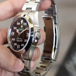 ROLEX AIR-KING 126900 SILVER OYSTER BRACELET WITH SILVER BEZEL
