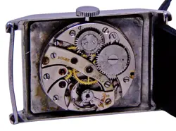 Vintage  1920´s ROLEX Marconi dial stainless steel Rectangular case mens watch