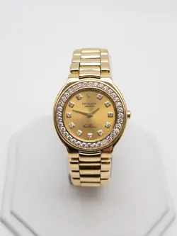 $25,000 2CT DIAMOND ROLEX CELLINI 30MM MIDSIZE 18K YELLOW GOLD LADIES WATCH 100G