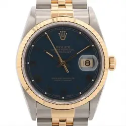 ROLEX DATEJUST 16233 SS×YG AT BLUE-FACE