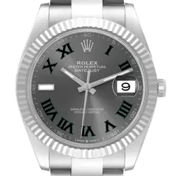 ROLEX DATEJUST 41 STEEL WHITE GOLD WIMBLEDON DIAL MENS WATCH 126334 BOX CARD
