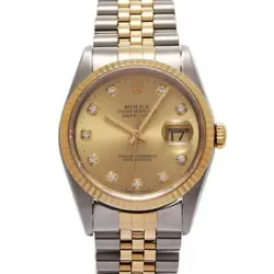 ROLEX DATEJUST DIAMOND 16233G MEN'S AUTOMATIC #GZ157