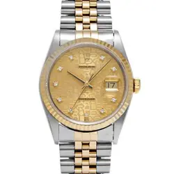 ROLEX DATEJUST DIAMOND 16233G MEN'S AUTOMATIC #GZ144