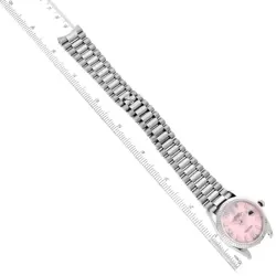 Rolex President Day-Date White Gold Pink Opal Diamond Dial Watch 128239 Box Card