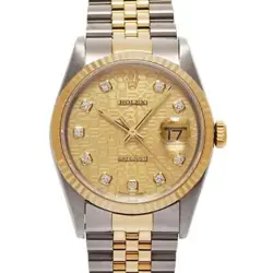 ROLEX DATEJUST DIAMOND 16233G MEN'S AUTOMATIC #GZ128