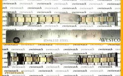 Genuine 50's Rolex WAB Solid Gold/SS Stretch Rivets Bracelet 20mm Straight Ends