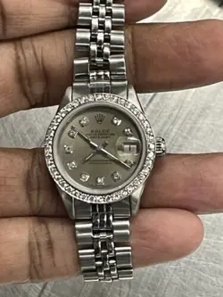 ROLEX 26MM STAINLESS STEEL WITH DIAMONDS