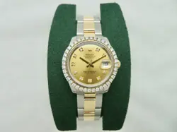 Rolex Datejust Midsize 31MM 178273 Steel & 18K Gold Custom Diamond Bezel w/Card