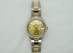 Rolex Datejust Midsize 31MM 178273 Steel & 18K Gold Custom Diamond Bezel w/Card