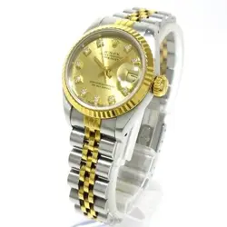 Auth ROLEX Datejust 69173G L498645 Gold Women's Wrist Watch