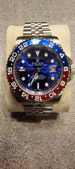 MENS ROLEX GMT MASTER II OYSTER PERPETUAL DATE WATCH 40MM - 16710 - PEPSI BEZEL