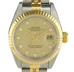 ROLEX DATEJUST 69173G YG DIAMOND AUTOMATIC LADIES #BS208
