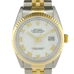 ROLEX DATEJUST ROMAN 16233 YG AUTOMATIC MEN'S #BS115
