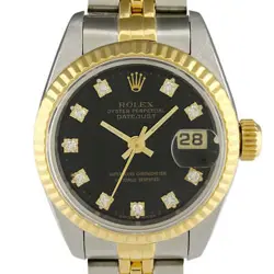 ROLEX DATEJUST 69173G YG DIAMOND AUTOMATIC LADIES #BS195