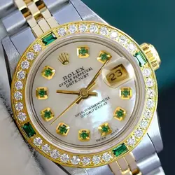 MOP DIAL DIAMOND-EMERALD