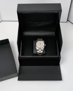 Rolex Date 34mm 1500 Silver Cream Oyster Bracelet Domed Bezel 1979 Clean Nice