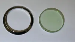 Rolex SAPPHIRE GLASS CRYSTAL and BEZEL MILGAUSS 116400GV GREEN B25-318 Authentic