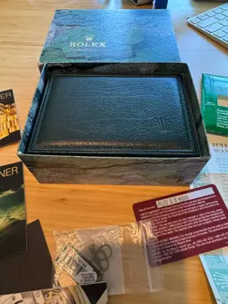 ROLEX 16613-SUBMARINER-JUST BACK FROM FULL SERVICE!-BOX & PAPERS! FREE FEDEX!