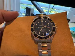 ROLEX 16613-SUBMARINER-JUST BACK FROM FULL SERVICE!-BOX & PAPERS! FREE FEDEX!