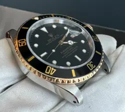 ROLEX 16613-SUBMARINER-JUST BACK FROM FULL SERVICE!-BOX & PAPERS! FREE FEDEX!