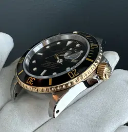 ROLEX 16613-SUBMARINER-JUST BACK FROM FULL SERVICE!-BOX & PAPERS! FREE FEDEX!