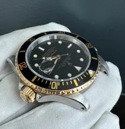 ROLEX 16613-SUBMARINER-JUST BACK FROM FULL SERVICE!-BOX & PAPERS! FREE FEDEX!
