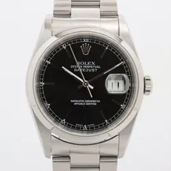 ROLEX DATEJUST 16200 SS AT BLACK DIAL
