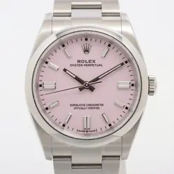 ROLEX OYSTER PERPETUAL 126000 SS AT PINK-FACE 2 EXTRA LINKS