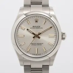 ROLEX OYSTER PERPETUAL 277200 SS AT SILVER-FACE 3 EXTRA LINKS
