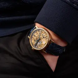 Skeleton Rolex Watch Men Vintage Brass 41mm case Luxury Antique Movement 1920s