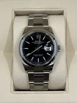 ROLEX DATEJUST 36MM 126200 BLACK DIAL OYSTER BRACELET