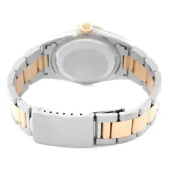 ROLEX DATEJUST STEEL YELLOW GOLD SLATE DIAL MENS WATCH 16203