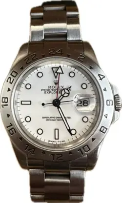 2000 ROLEX EXPLORER II POLAR WHITE 40MM STAINLESS STEEL 16570 WATCH BOX & PAPERS