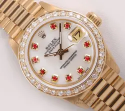 BEZEL-WHITE MOP RUBY