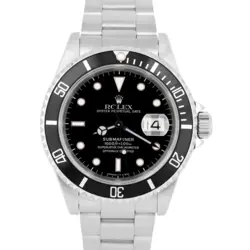 UNPOLISHED ROLEX SUBMARINER DATE BLACK STAINLESS STEEL 40MM OYSTER 16610 WATCH