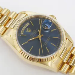 rolex 18238 Blue dial 750YG watch men TO170298