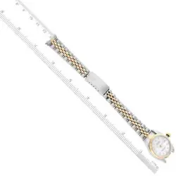 ROLEX DATEJUST STEEL YELLOW GOLD WHITE DIAL LADIES WATCH 79173
