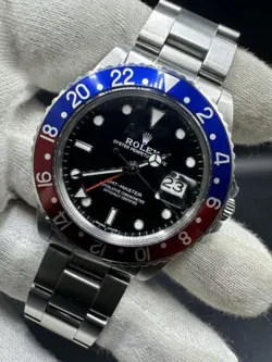 2020 RSC PAPERS ROLEX GMT-MASTER PEPSI BLUE RED 40MM STEEL 16750 WATCH