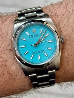 2018 Rolex Oyster Perpetual 36 Custom TIFFANY BLUE Dial 116000