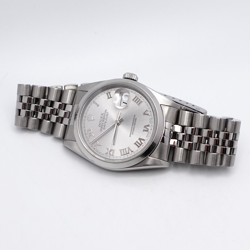 Rolex Oyster Perpetual Datejust 16220 Silver Dial Roman Automatic Watch - 36mm