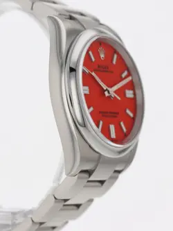 Rolex 39959: Oyster Perpetual 36, Coral Red Dial, Box and 2020 Card Watch