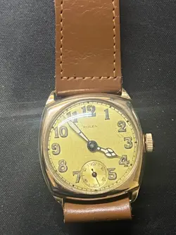 Rolex Square 9ct Gold Vintage Wrist Watch 1930-40s